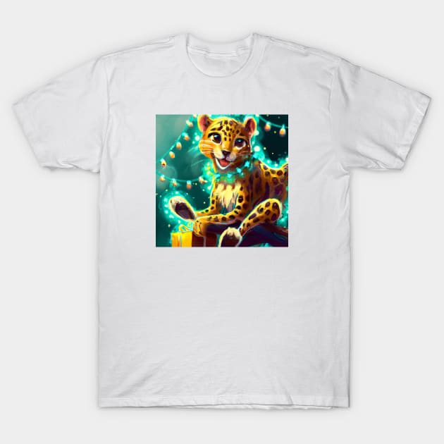 Cute Leopard Drawing T-Shirt by Play Zoo